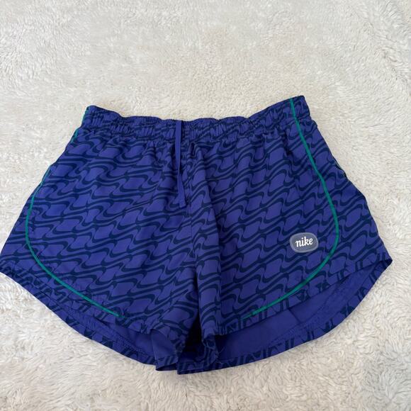 Nike Pants - Nike Womens Dri-FIT Blue Tempo Clash Running Shorts Sz M Workout Athlesiure Luxe